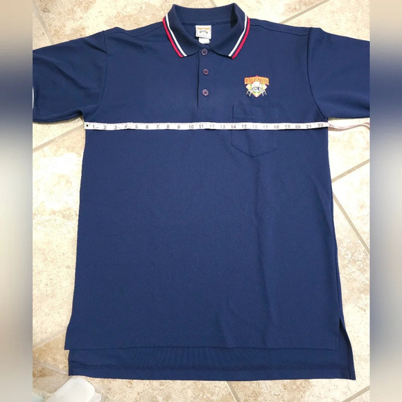 Cooperstown Dreams Park Polo Shirt Men’s Large Blue Ringer Preppy Baseball - Picture 7 of 8